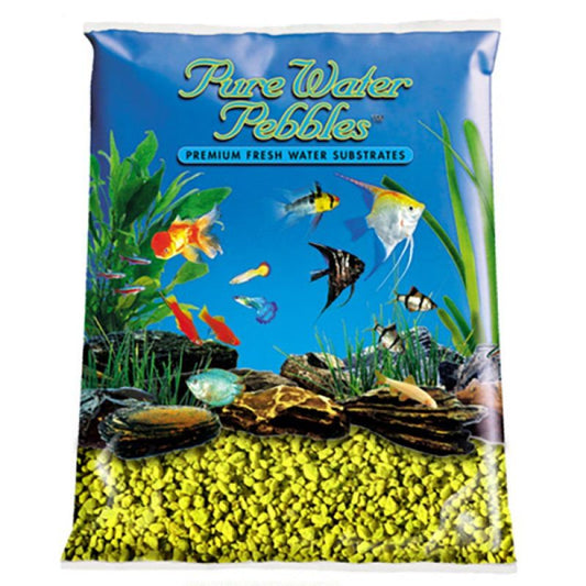 Pure Water Pebbles Aquarium Gravel - Daffodil 5 Lbs (3.1-6.3 Mm Grain) Pack of 4
