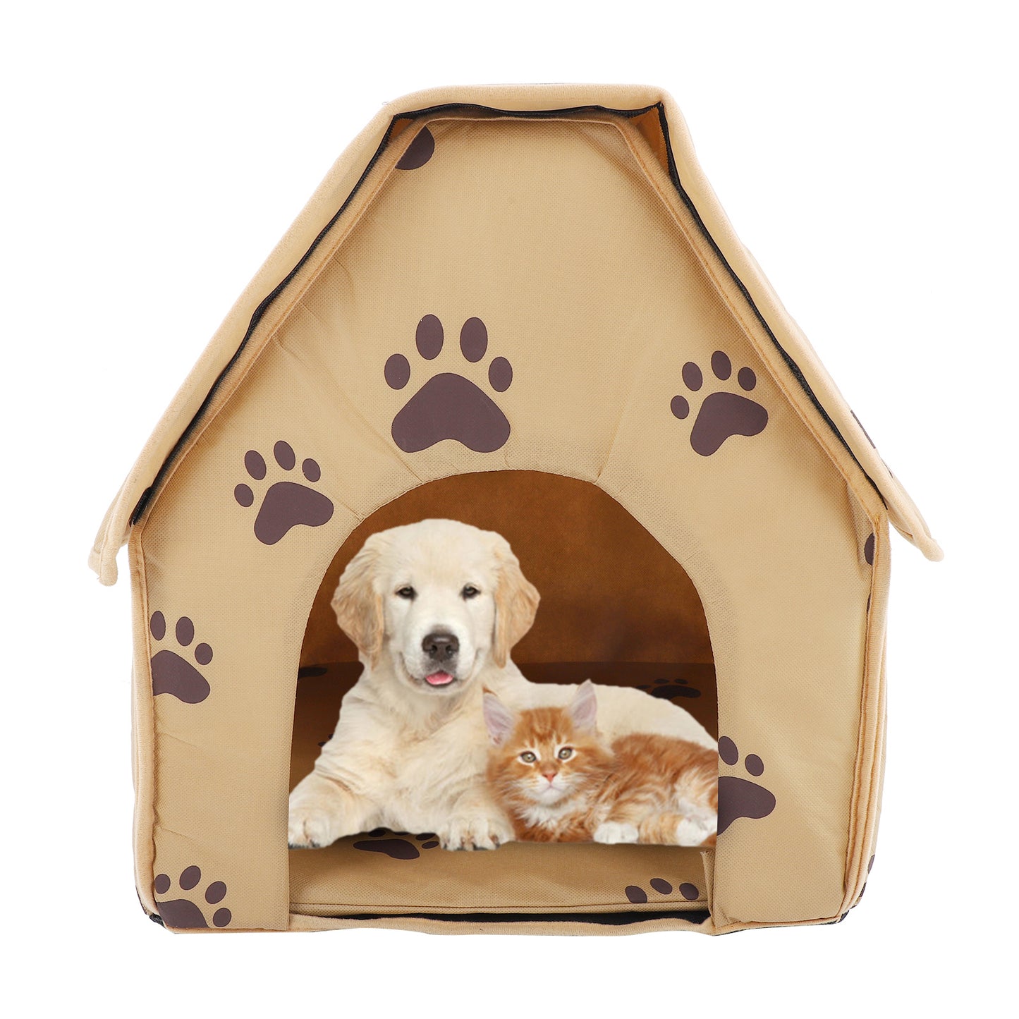 Tebru Pet House, Large Foldable Dog Bedcat House, Good Heat Preservation High Quality for Cat Dog