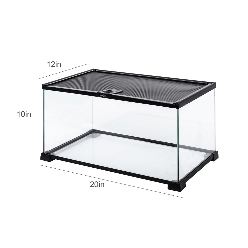 REPTIZOO Knock-Down Mini Glass Reptile Habitat, 360 Rotation Visually Reptile Terrarium 20”×12”×10”(10 Gallon)，Easy Assembly Animals & Pet Supplies > Pet Supplies > Reptile & Amphibian Supplies > Reptile & Amphibian Substrates Etan Pet Supplies Inc.   