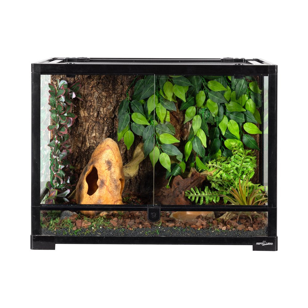 REPTI ZOO 34 Gallon Reptile Glass Terrarium Tank , Double Hinge Doors with Screen Ventilation Reptile Terrarium 24" X 18" X 18"(Knock-Down) Animals & Pet Supplies > Pet Supplies > Reptile & Amphibian Supplies > Reptile & Amphibian Substrates shenzhenshihuibaiqiyeguanlizixunyouxianzerengongsi   