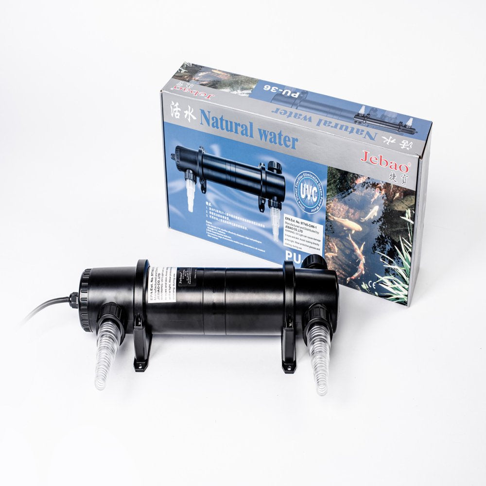 Jebao PU-36 36-Watt UV Pond Clarifier, Black Animals & Pet Supplies > Pet Supplies > Fish Supplies > Aquarium & Pond Tubing Jebao   