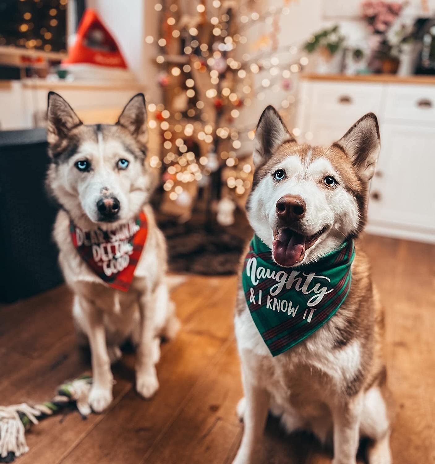 Dog Christmas Bandanas Plaid Reversible Triangle Bibs Scarf Accessories for Dogs Cats Animals & Pet Supplies > Pet Supplies > Dog Supplies > Dog Apparel JPB   