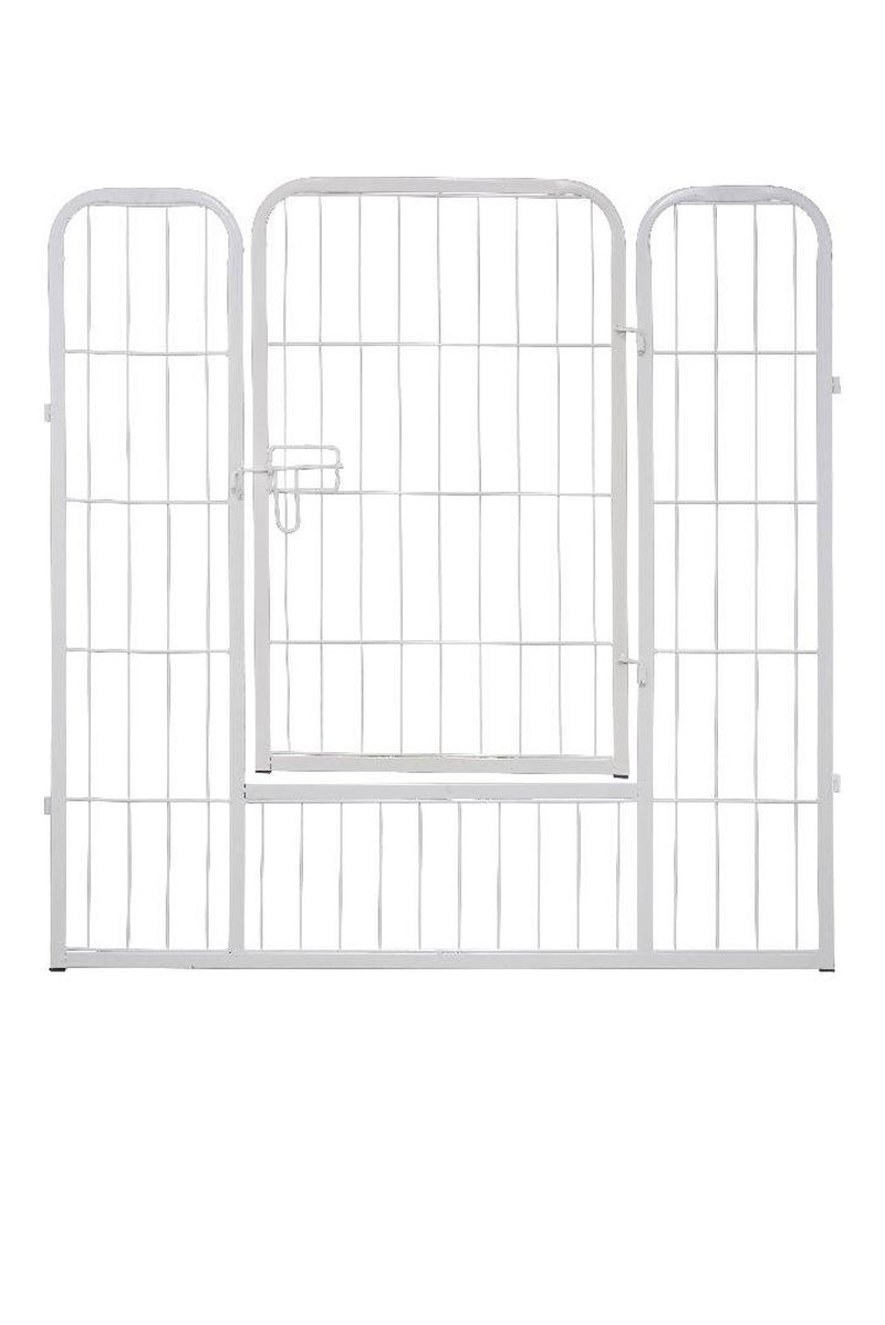 White dog outlet pen