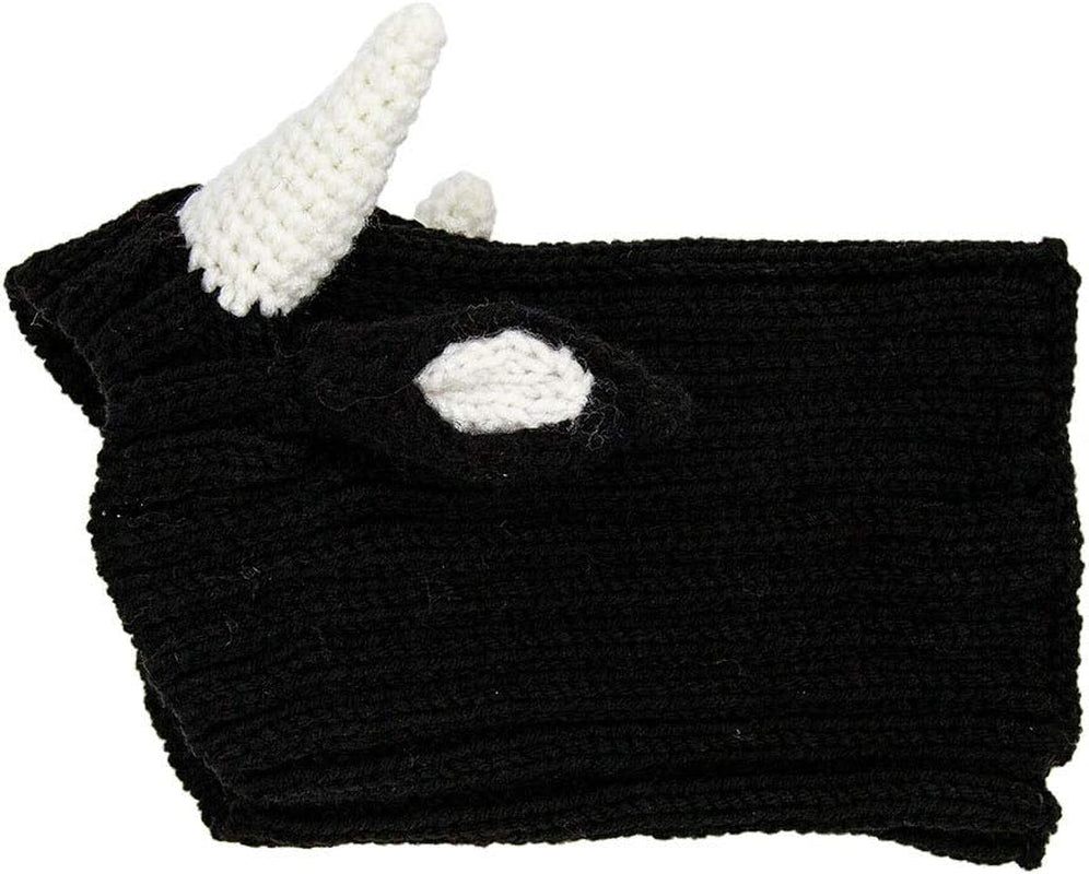 Zoo Snoods Bull Dog Costume, Large - Warm No Flap Ear Wrap Hood for Pets, Dog Outfit with Horns for Winters, Halloween, Christmas & New Year, Soft Yarn Ear Covers Animals & Pet Supplies > Pet Supplies > Dog Supplies > Dog Apparel Zoo Snoods   