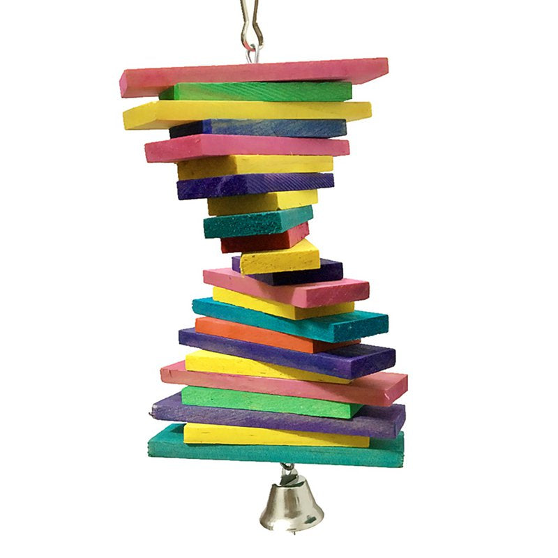 Pet Bird Toy Building Blocks Chew Bite-Resistant Toy Hanging Colorful Wooden Parrot Cage Animals & Pet Supplies > Pet Supplies > Bird Supplies > Bird Toys Ardorlove   