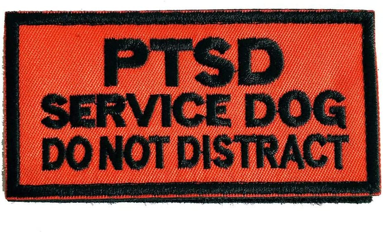 PTSD Service Dog Patch Small Size for Vest Set Emblem Embroidered Military Hook & Loop Patch Animals & Pet Supplies > Pet Supplies > Dog Supplies > Dog Apparel Minason C-PTSD  