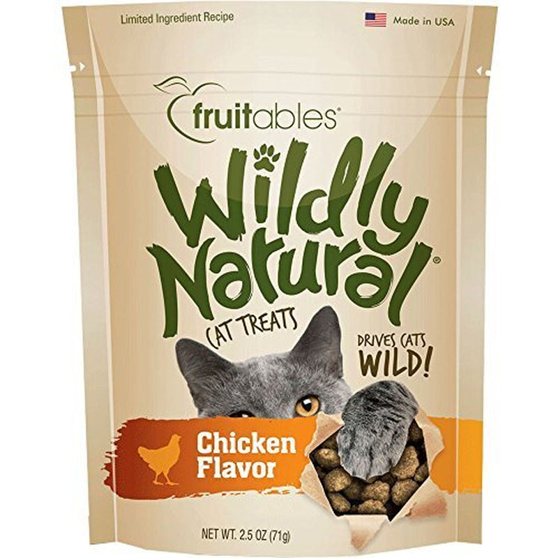 Fruitables Wildly Natural Cat Treats, Chicken Flavor, 2.5 Oz Animals & Pet Supplies > Pet Supplies > Cat Supplies > Cat Treats Manna Pro   