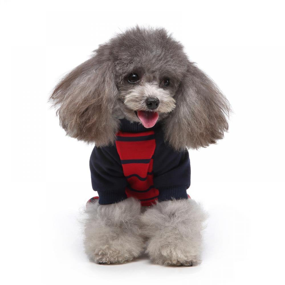 Lemetow Cotton Stripe Pets Dogs 4 Legged Pajamas Homewear Puppy Apparel Jumpsuit Homewear All Seasons Romper Animals & Pet Supplies > Pet Supplies > Dog Supplies > Dog Apparel LEMETOW   