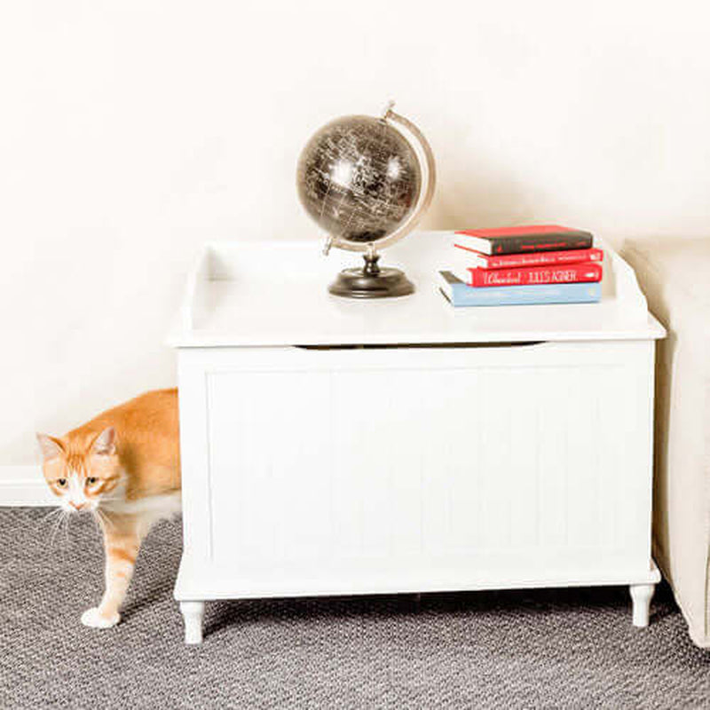 Designer Catbox Litter Box Enclosure Animals & Pet Supplies > Pet Supplies > Cat Supplies > Cat Furniture Designer Catbox LLC 29.9L x 24.6W x 23.2H in. (Jumbo) Multicolor 