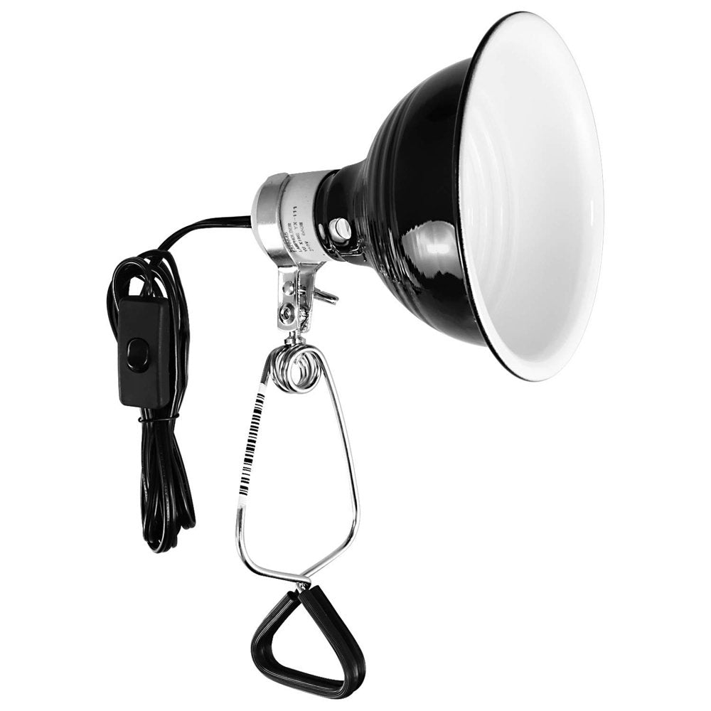 Simple Deluxe Reptile Dome Light Clamp Lamp Fixture with 5.5‘’ Aluminum Reflector for Amphibian Pet Terrariums Habitat, No Bulb Included, Black Animals & Pet Supplies > Pet Supplies > Small Animal Supplies > Small Animal Habitat Accessories Simple Deluxe   