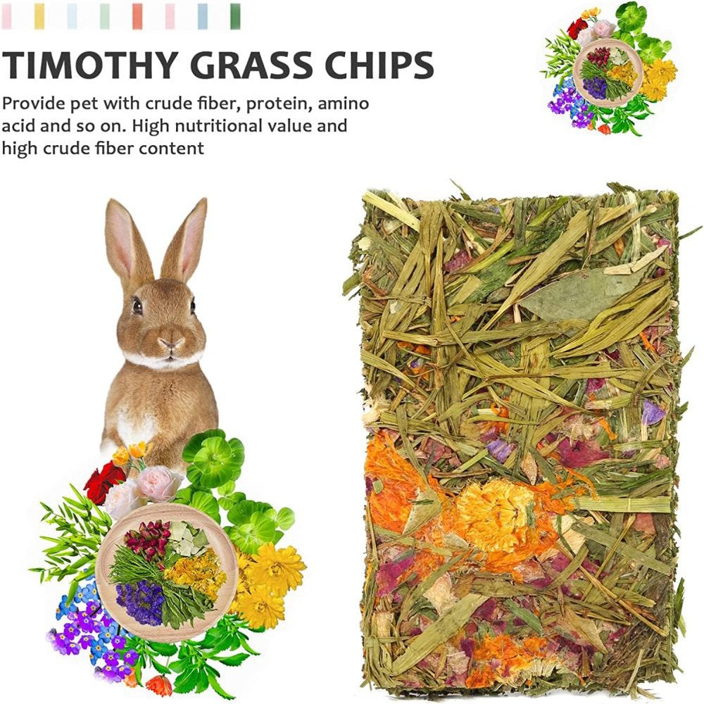 Rabbit Chew Toys, Small Animals Treats for Dental Health,Nutritious Natural Timothy Hay Chips Chew Treats,Small Animals Snacks for Rabbits, Hamsters, Guinea Pig, Chinchillas 10 Pack Animals & Pet Supplies > Pet Supplies > Small Animal Supplies > Small Animal Treats Ugerlov   