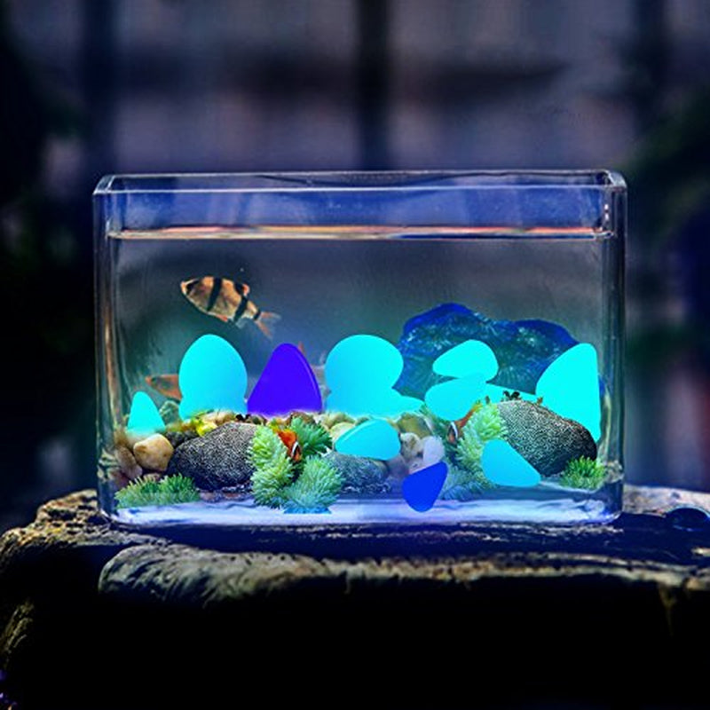 Glowing Rocks, 300 Pcs Glow in the Dark Pebbles for Outdoor Decor, Garden Lawn Yard, Aquarium, Walkway, Fish Tank, Pathway, Driveway, Luminous Pebbles Powered by Light or Solar-Recharge Repeatedly Animals & Pet Supplies > Pet Supplies > Fish Supplies > Aquarium Lighting GLOCARNIVAL   