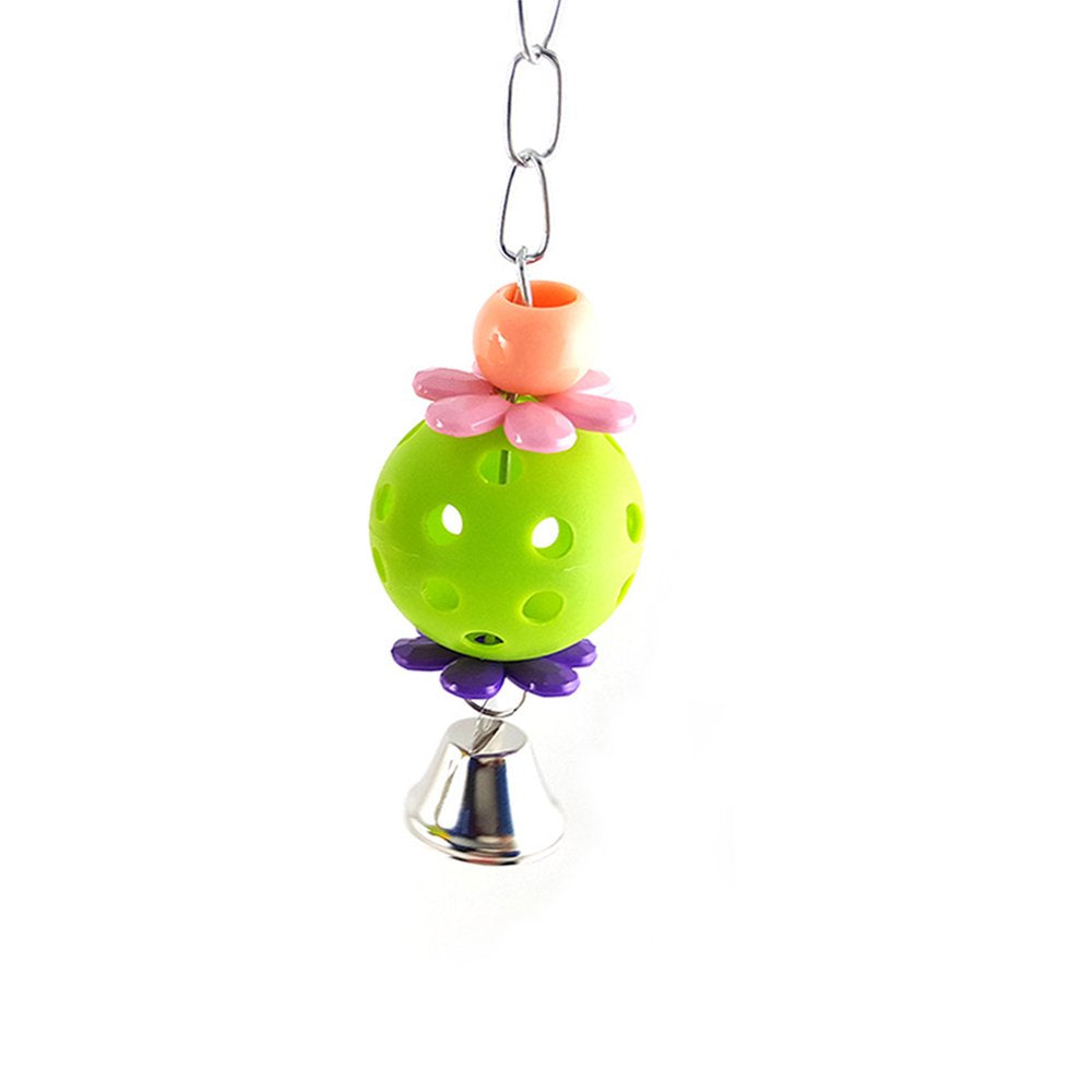 Besufy Parrot Bite Toy,Colorful Pet Bird Bites Toy Parrot Chew Ball Cage Hanging Cockatiel Birds Bell Animals & Pet Supplies > Pet Supplies > Bird Supplies > Bird Toys Besufy   