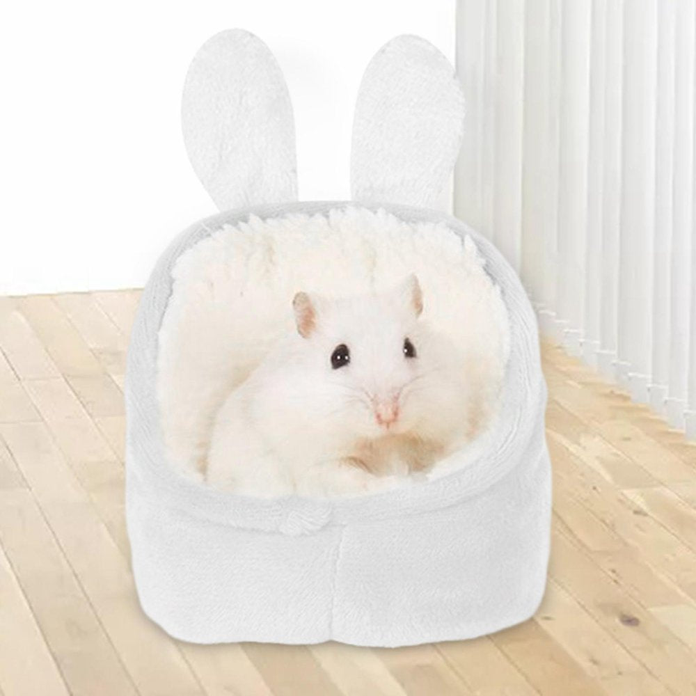 Small Animals Guinea Mini Bed Warm Hamster House Bedding Basket Cloth Cozy Accessories Sleeping Bag for Bunny Outdoor Squirrel Rabbit , White Animals & Pet Supplies > Pet Supplies > Small Animal Supplies > Small Animal Bedding perfeclan   