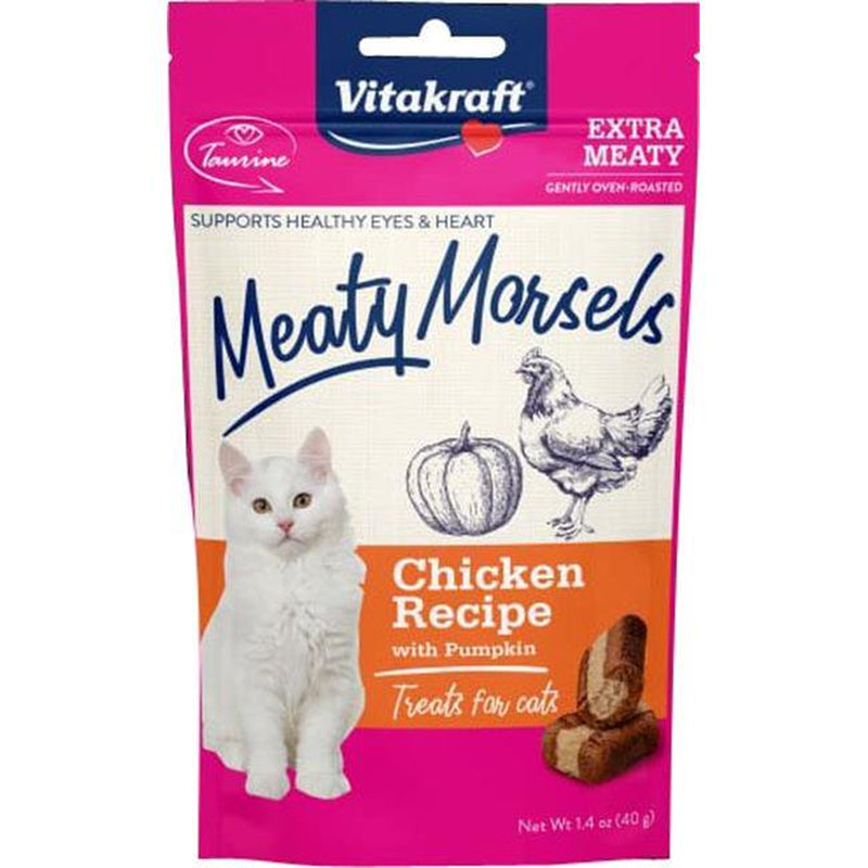 Vitakraft Meaty Morsels, Soft Cat Treats, Chicken Recipe with Pumpkin, 1.4 Oz Animals & Pet Supplies > Pet Supplies > Cat Supplies > Cat Treats Vitakraft Chicken & Pumpkin  