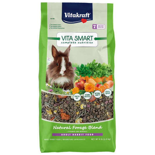 Vitakraft Vita Smart Rabbit Food - Complete Nutrition - Premium Fortified Blend with Timothy Hay for Rabbits Animals & Pet Supplies > Pet Supplies > Small Animal Supplies > Small Animal Food Vitakraft Sunseed   
