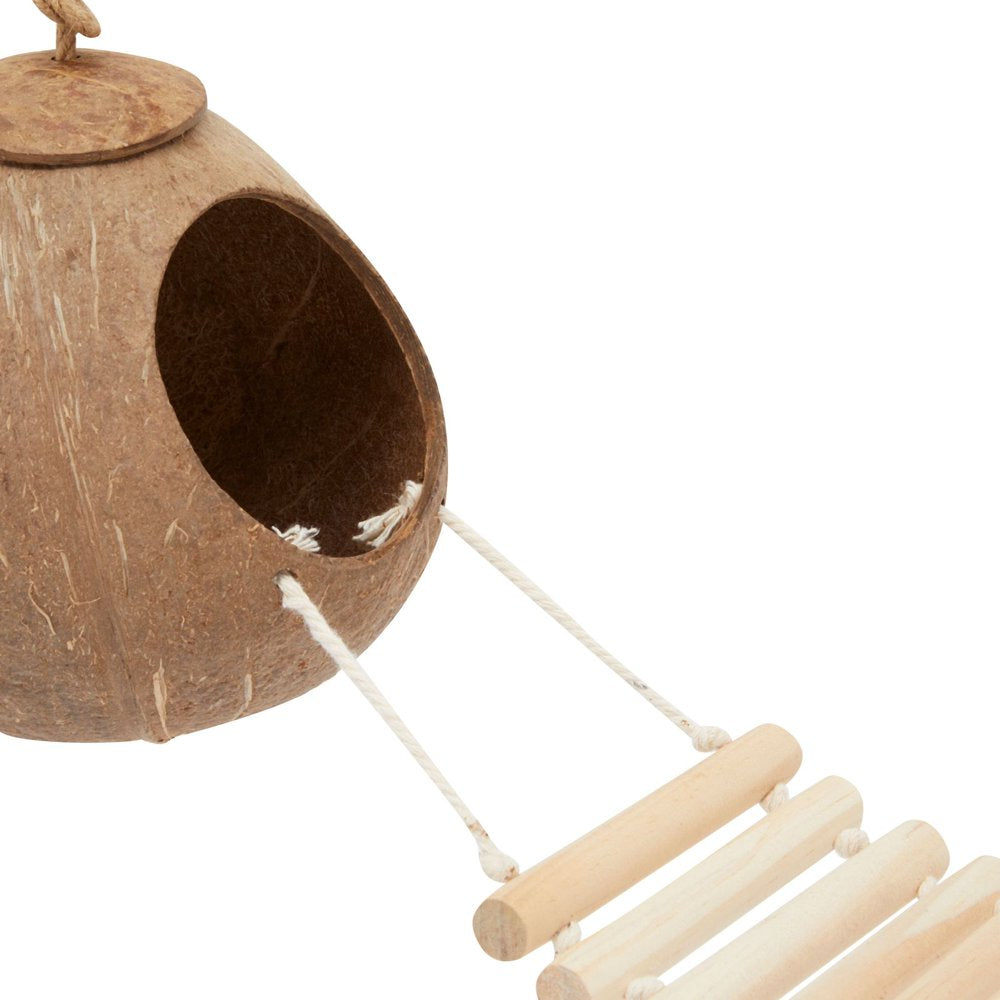 Set of 4 Parakeet Toys for Cage, Coconut Hanging Bird House with Shredded, Parrot Hanging Toy, Pet Supplies Animals & Pet Supplies > Pet Supplies > Bird Supplies > Bird Toys Juvo Plus   