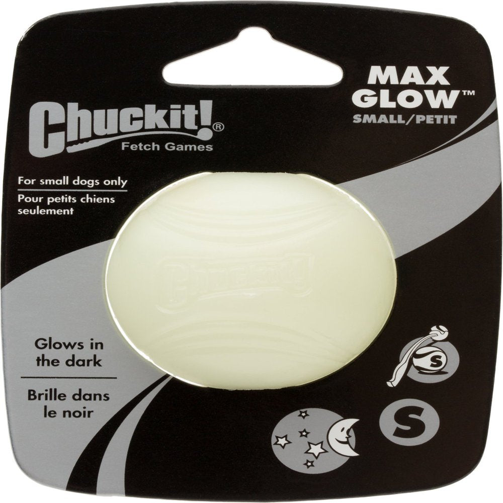 Chuckit! Max Glow Ball Dog Toy, Small