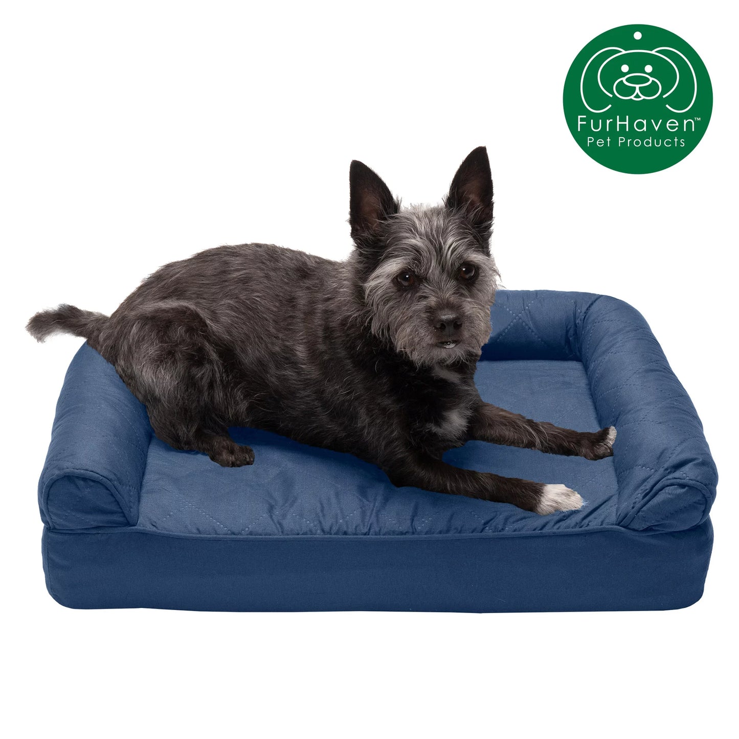 Furhaven Pet Products , Full Support Orthopedic Quilted Sofa-Style Couch Bed for Dogs & Cats, Toasted Brown, Medium Animals & Pet Supplies > Pet Supplies > Cat Supplies > Cat Beds FurHaven Pet Full Support Orthopedic Foam S Navy