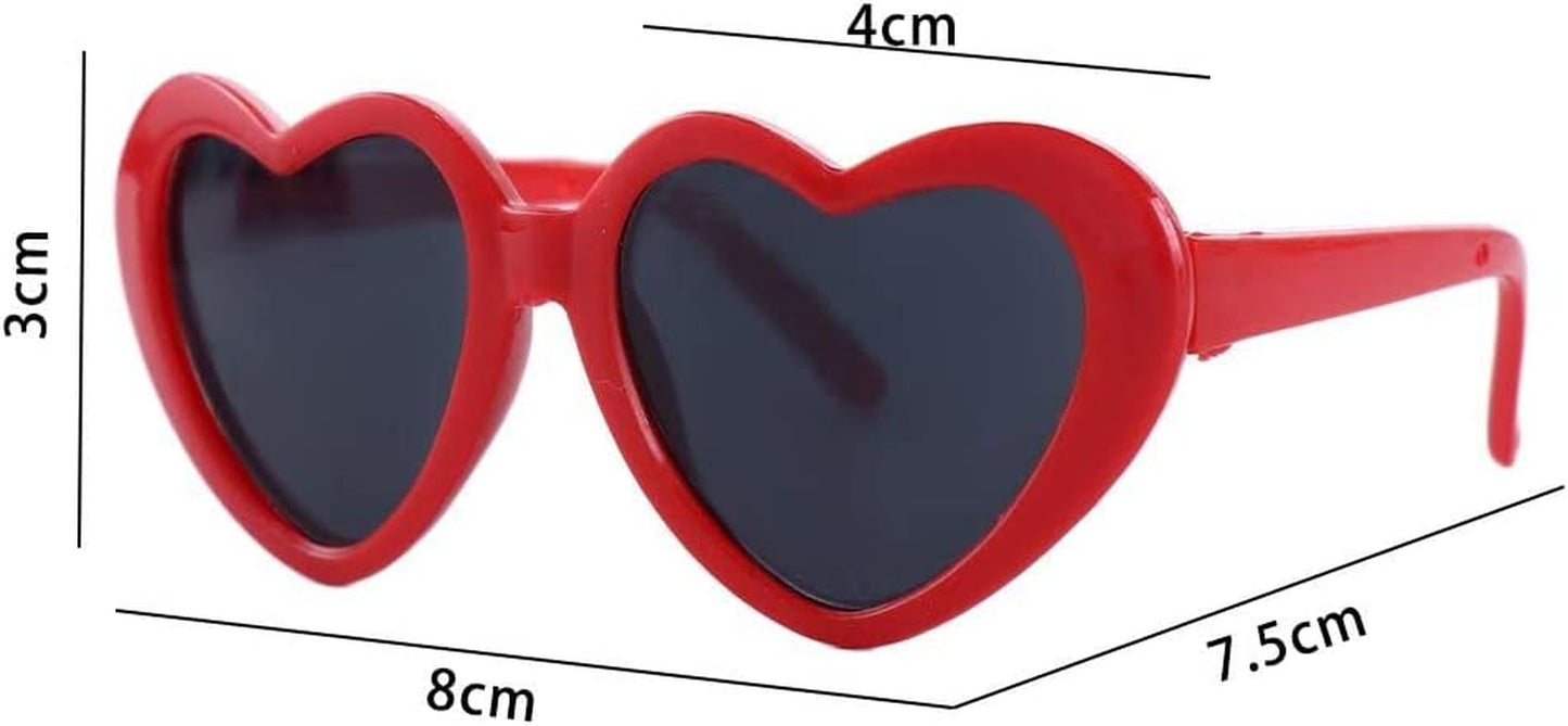 1PCS Cute Pet Sunglasses,Plastic Heart Cat Eye-Wear Glasses Heart Sun Flower Glasses for Small Dogs Cat Accessories(White) Animals & Pet Supplies > Pet Supplies > Dog Supplies > Dog Apparel TELIAO   