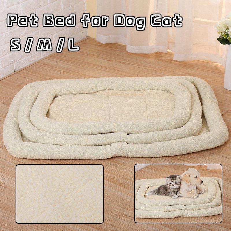 Stoneway 3 Sizes Pet Bed Bolster for Large Medium Small Dog Cat Crate Mat Soft Warm Pad Liner Home Indoor Outdoor Kennel, White （29.5/35/41） Animals & Pet Supplies > Pet Supplies > Cat Supplies > Cat Beds Stoneway   