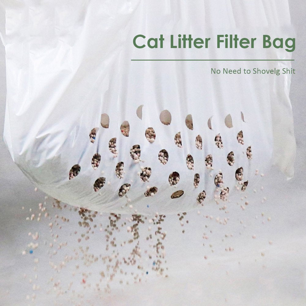 Andoer Cat Litter Filter Bag Drawstring Litter Sifting Liners Kitty Waste Litter Box Liners Animals & Pet Supplies > Pet Supplies > Cat Supplies > Cat Litter Box Liners Andoer   