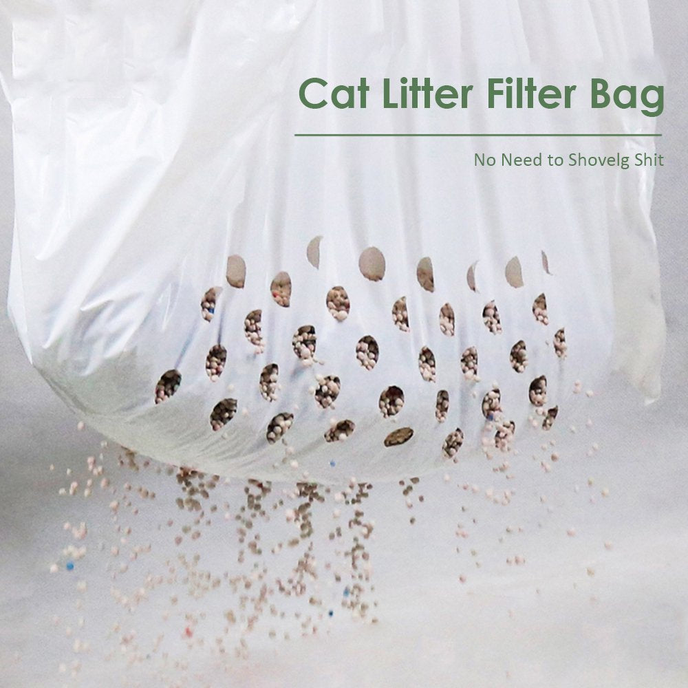 Cat Litter Filter Bag Drawstring Litter Sifting Liners Kitty Waste Litter Box Liners Animals & Pet Supplies > Pet Supplies > Cat Supplies > Cat Litter Box Liners Carevas   