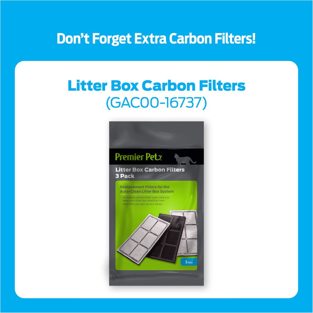 Premier Pet Auto-Clean Litter Box System: Self-Cleaning Litter System, No More Scooping, Auto-Cleans Every 30 Minutes, Superior Odor Control, Works with Any Clumping Clay Litter Animals & Pet Supplies > Pet Supplies > Cat Supplies > Cat Litter Box Liners Radio Systems Corporation   