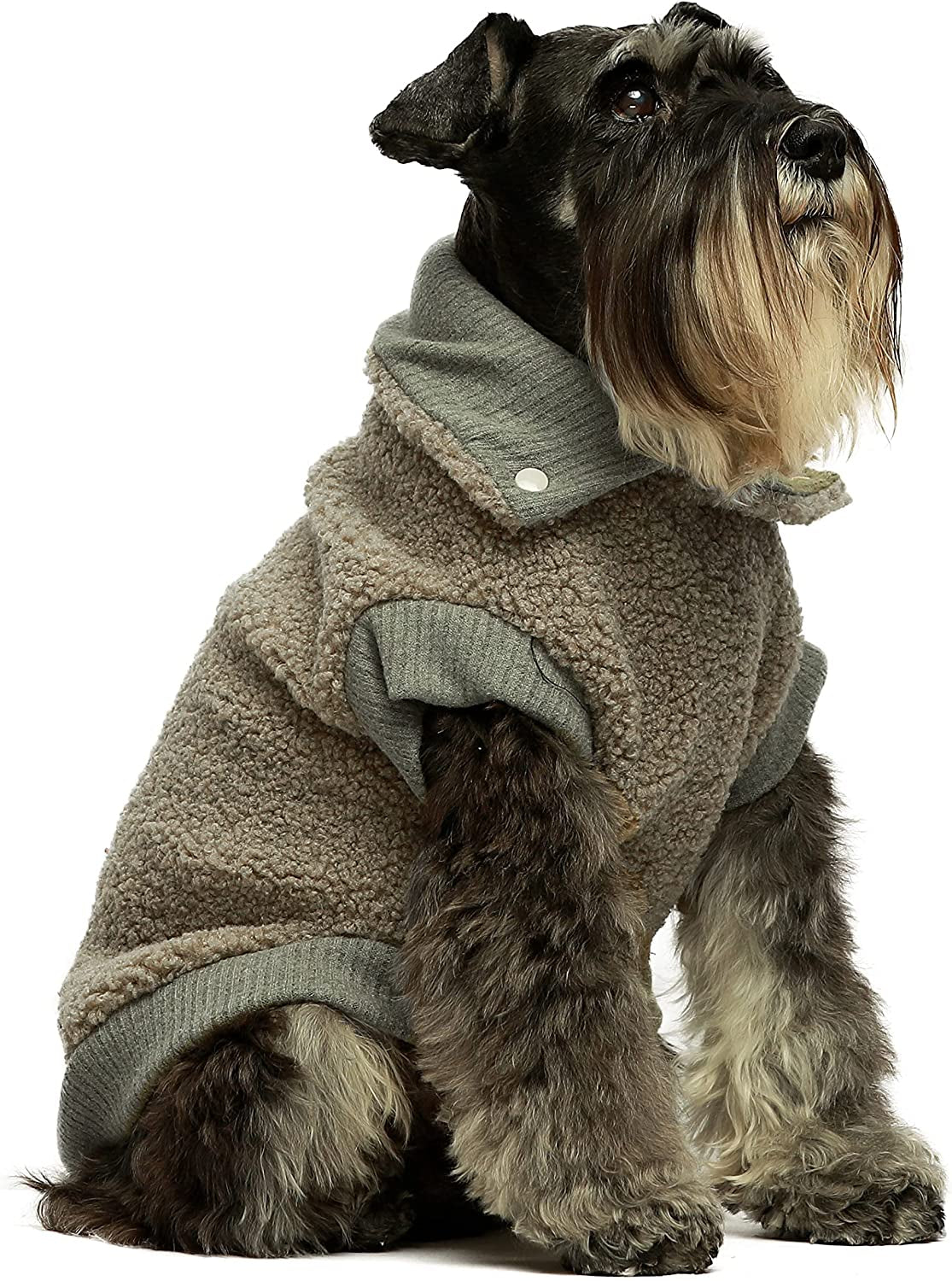 Fitwarm Vest Fuzzy Thick Sherpa Dog Coat Vest Turtleneck Sweater Puppy Winter Clothes Doggie Knitted Pet Cold Weather Clothes Doggy Pullover Jacket Cat Apparel Green Small Animals & Pet Supplies > Pet Supplies > Dog Supplies > Dog Apparel Fitwarm   