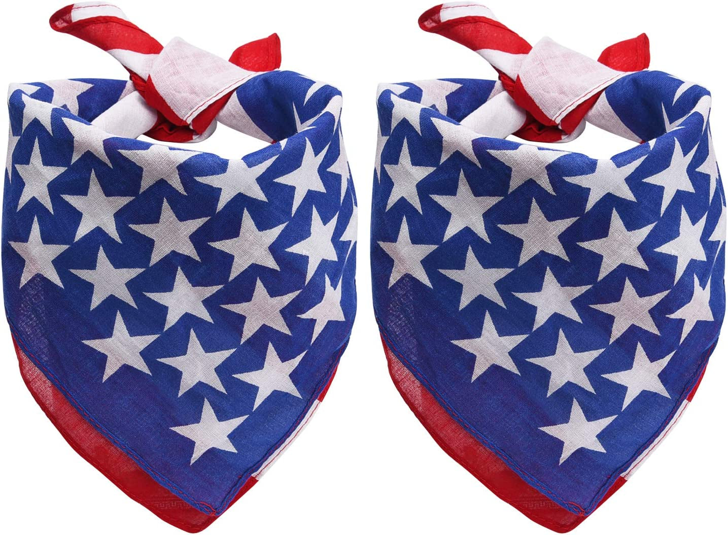 Livder 2 Pack USA Flag Dog Bandanas Large American Flags Scarfs for Big Medium Small Dogs, Pets Animals & Pet Supplies > Pet Supplies > Dog Supplies > Dog Apparel Livder Decor   