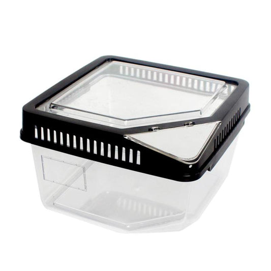 Pet Reptiles Amphibians Cage Feeding Breeding Box with Thermometer Mount Hole for Spider Insect Lizard Frog Rodent Habitat Animals & Pet Supplies > Pet Supplies > Reptile & Amphibian Supplies > Reptile & Amphibian Habitats Magideal White  