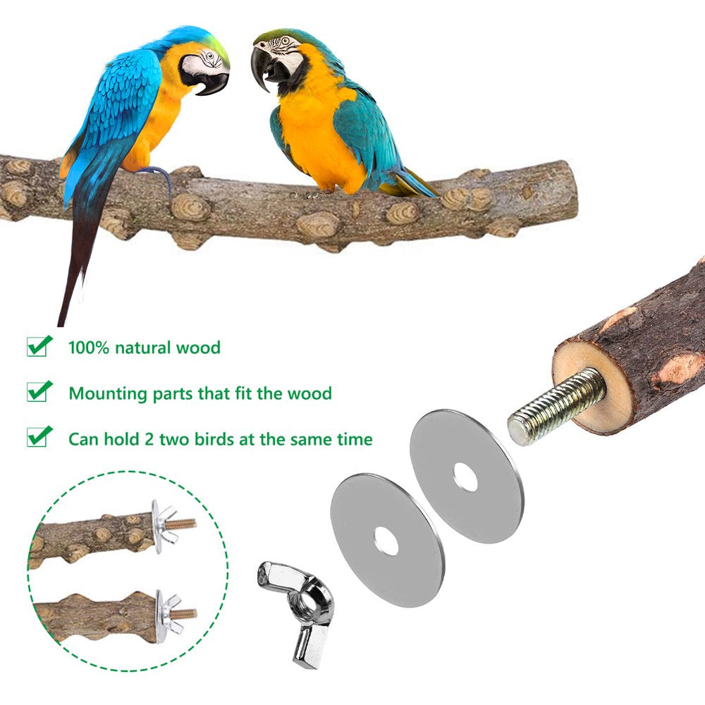 Toorise 5Pcs Parrot Bird Perches Natural Wood Bird Standing Stick Parrot Perch Stand Platform Wooden Exercise Climbing Paw Grinding Toy Birdcage Accessories for Parakeet Parrot Budgie Animals & Pet Supplies > Pet Supplies > Bird Supplies > Bird Cage Accessories Toorise   