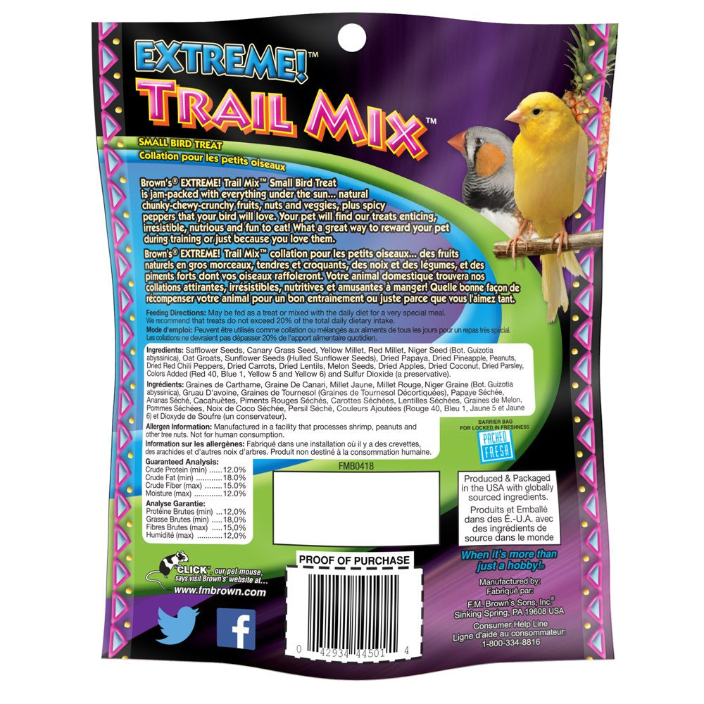 Brown'S Extreme! Trail Mix Small Bird Treat, 4 Oz.