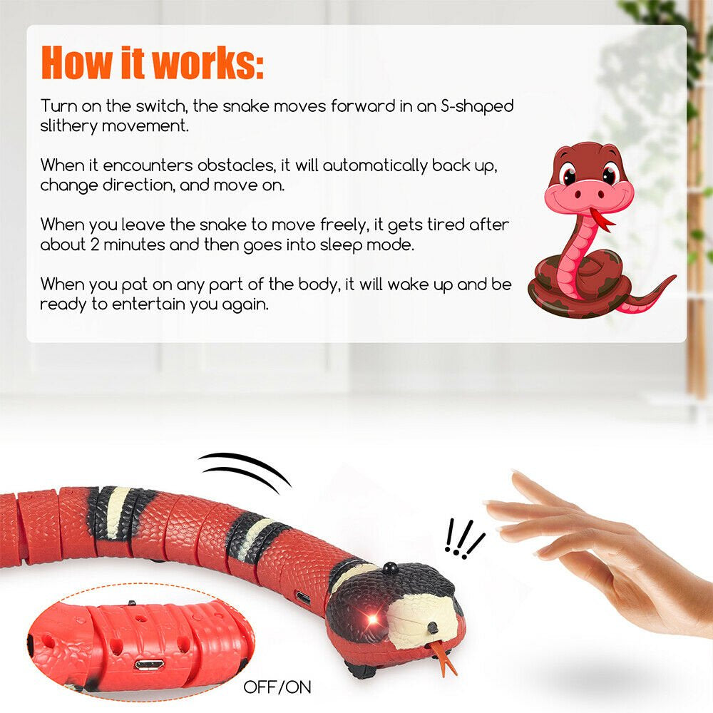 Jahyshow Smart Sensing Snake Cat Toys Electron Interactive Toys for Cats Dog USB Charging Animals & Pet Supplies > Pet Supplies > Cat Supplies > Cat Toys JahyShow   