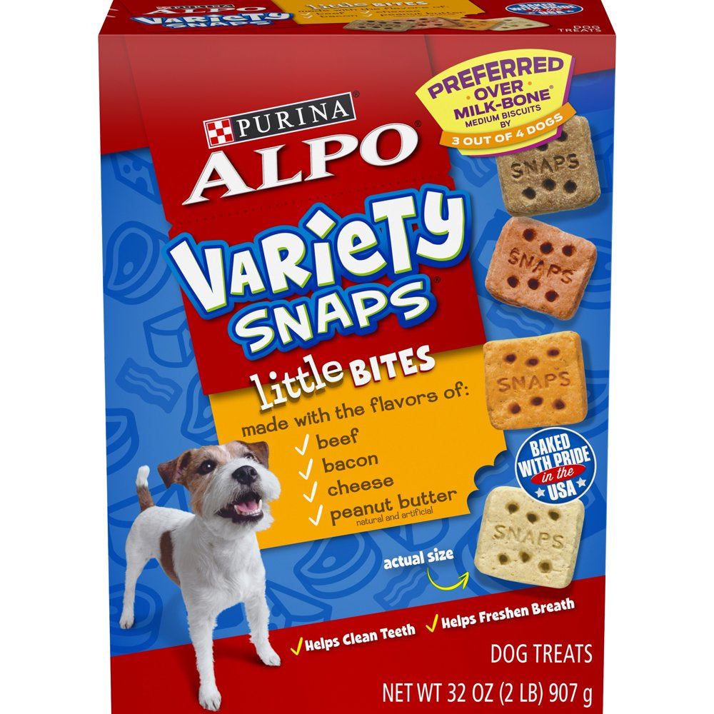 Purina ALPO Dog Treats, Variety Snaps Little Bites with Beef & Peanut Butter, 32 Oz. Box Animals & Pet Supplies > Pet Supplies > Dog Supplies > Dog Treats Nestlé Purina PetCare Company   