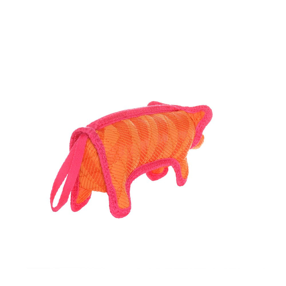 Duraforce Durable Woven Fiber Pig Dog Toy with Squeaker, Orange Animals & Pet Supplies > Pet Supplies > Dog Supplies > Dog Toys VIP Products   