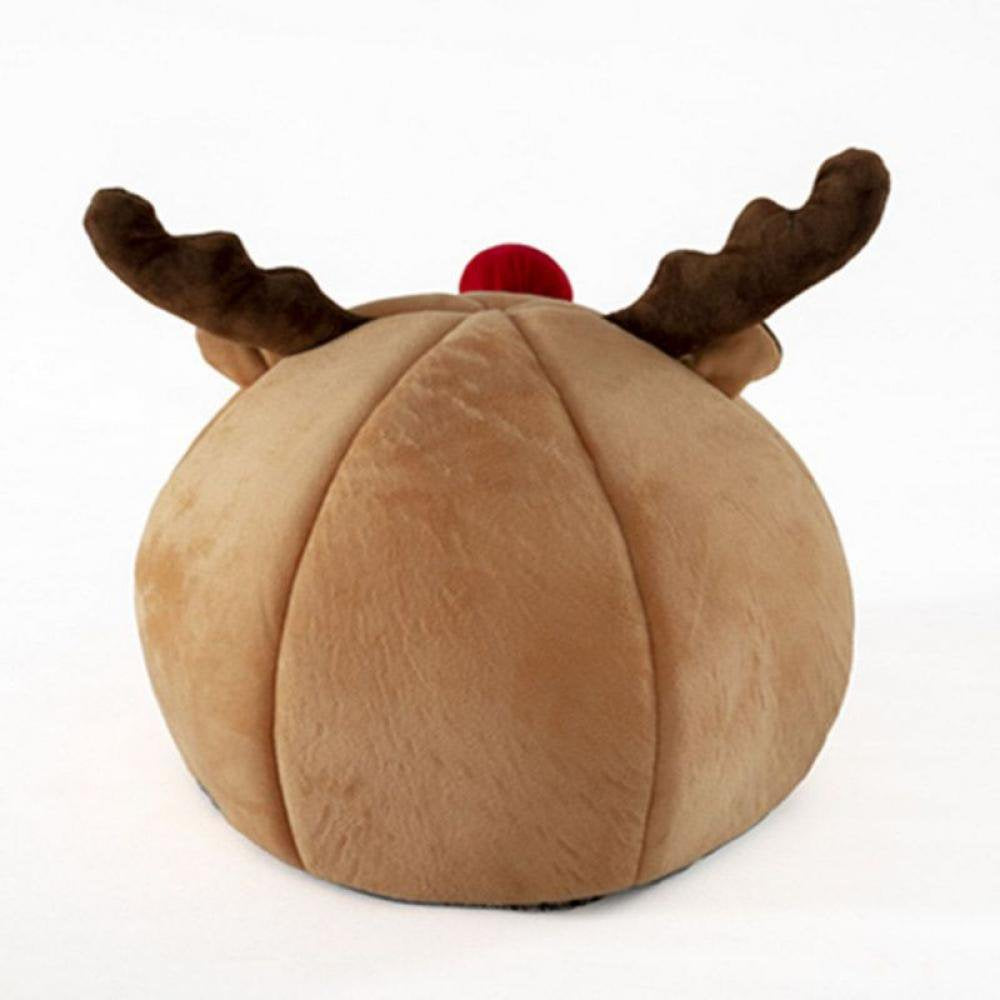 Stibadium Christmas Reindeer Shape Pet Bed Warm Cave Animal Kitten Nest Sleeping Bed Puppy House for Cats and Small Dogs Animals & Pet Supplies > Pet Supplies > Cat Supplies > Cat Beds Stibadium   