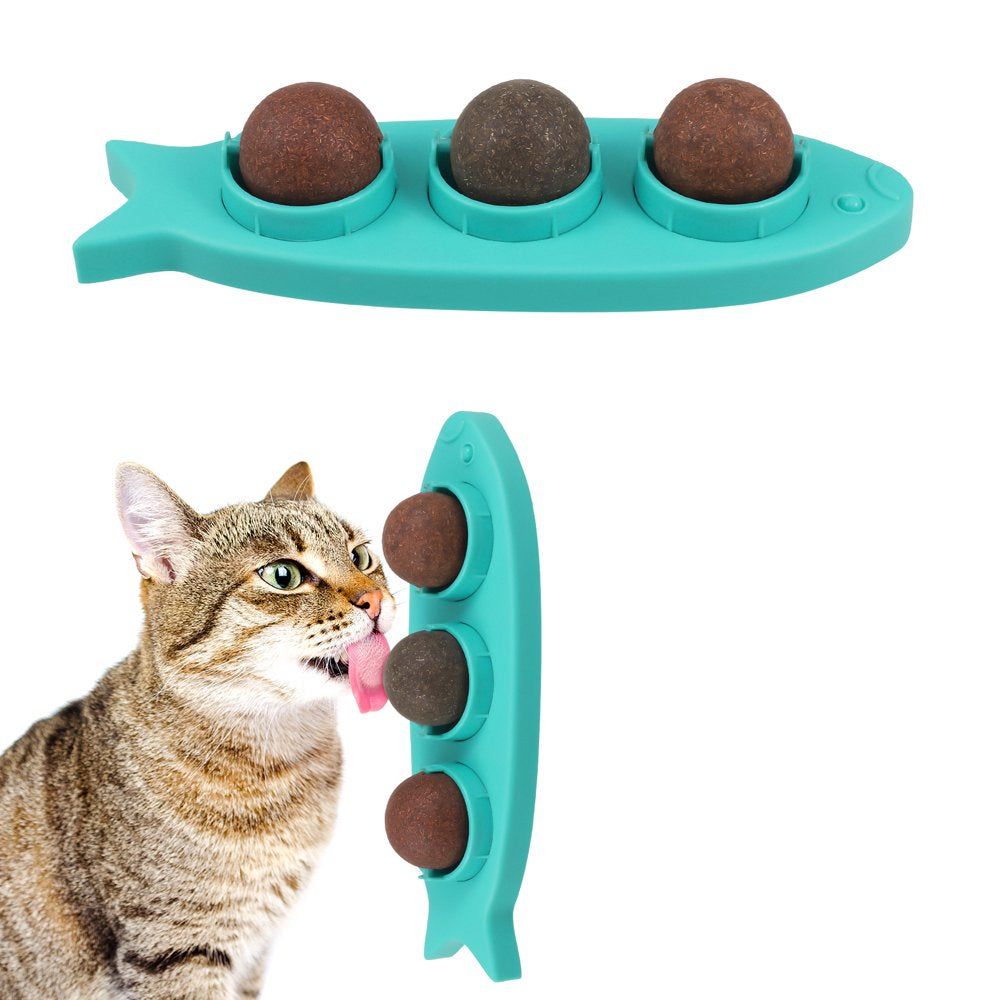 Taihexin 3 In1 Catnip Balls, Cats Catnip Edible Balls, Natural Catnip Wall Balls for Cats Teeth Cleaning, Licking Treats Toys for Cats , 3 Different Flavors(Pink) Animals & Pet Supplies > Pet Supplies > Cat Supplies > Cat Toys TAIHEXIN Green  