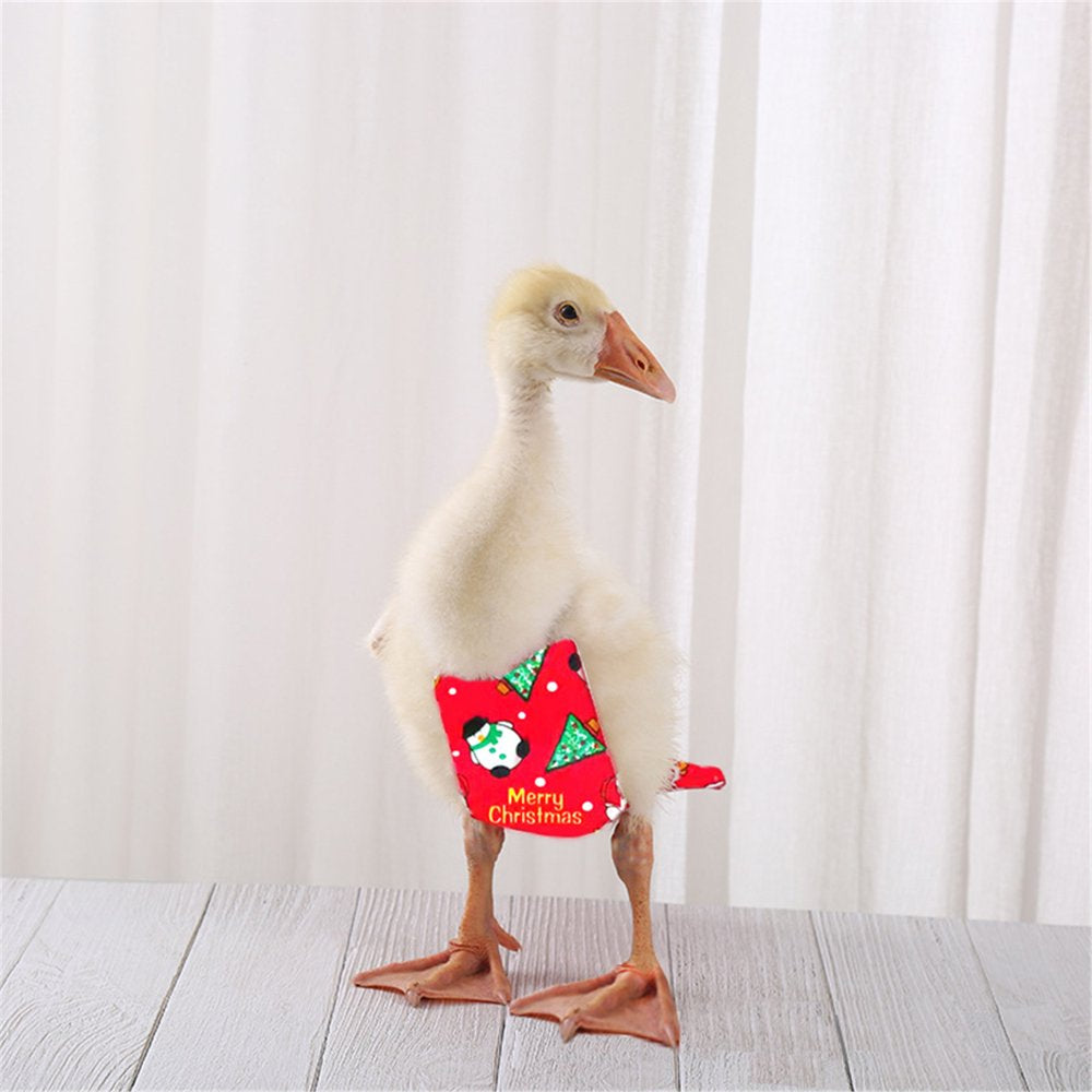 BYDOT Adjustable Bird Diapers Reusable Chicken Christmas Costume Poultry Pee Pads Animals & Pet Supplies > Pet Supplies > Dog Supplies > Dog Diaper Pads & Liners BYDOT   