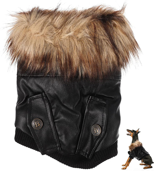 Ipetboom Warm Dog Jacket Dresses for Winter Puppy Coats Puppy Clothes Windproof Dog Clothes Winter Cat Clothes Winter Dog Coat Dog Cold-Proof Costume Pet Clothes Puppy Winter Jacket Cosplay Animals & Pet Supplies > Pet Supplies > Dog Supplies > Dog Apparel Ipetboom Black Medium 