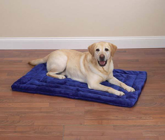 Dog Beds Indoor Outdoor Crate Mats Water Resistant Durable Pet Bed Collection (Water Resistant - Blue,Small - 24" X 17")