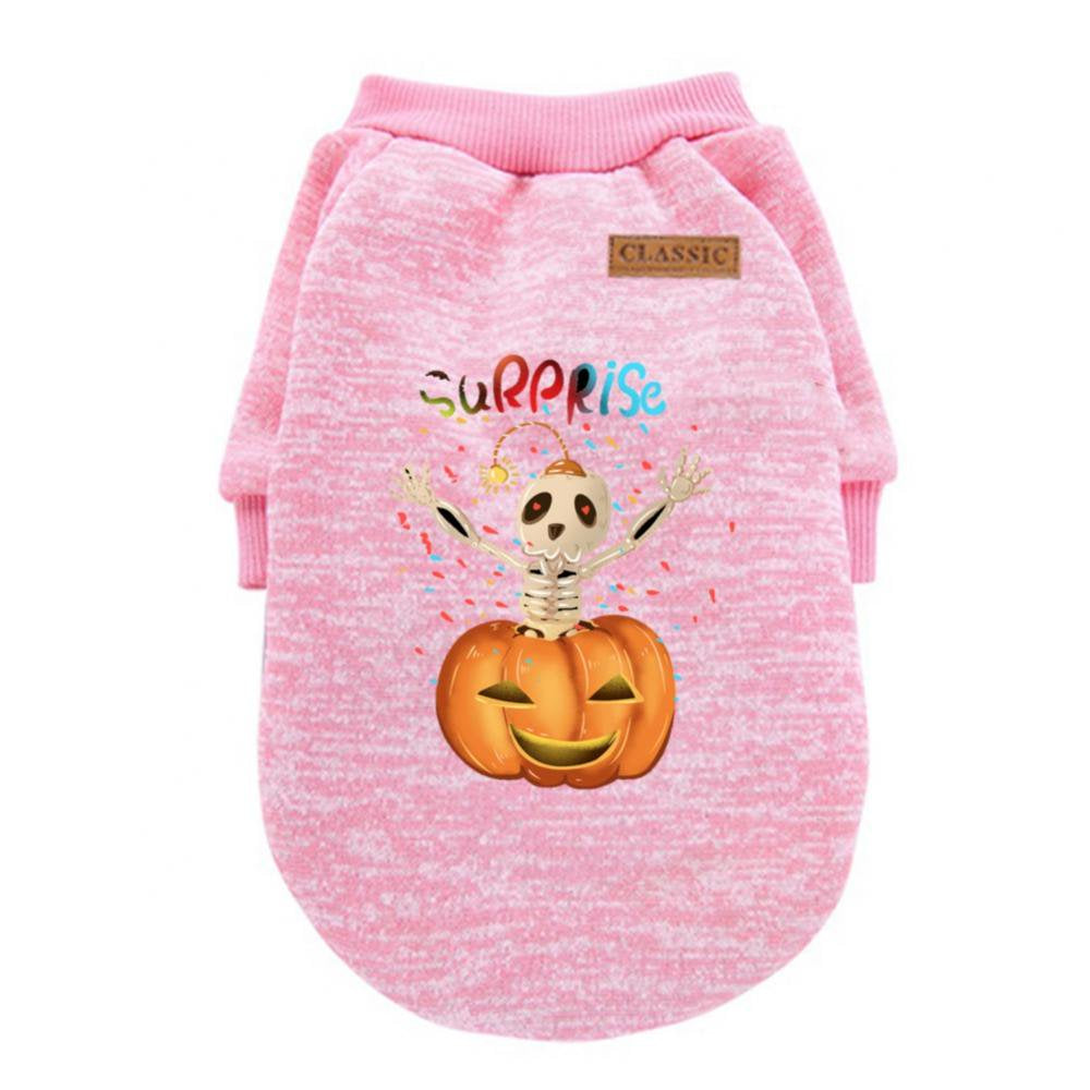 Marinavida Halloween Pet Dog Clothes Puppy Apparel Dog T-Shirts Soft Breathable Small Dog Sweatshirt Outfithalloween Party Costume Decor Animals & Pet Supplies > Pet Supplies > Dog Supplies > Dog Apparel MarinaVida M Pink 