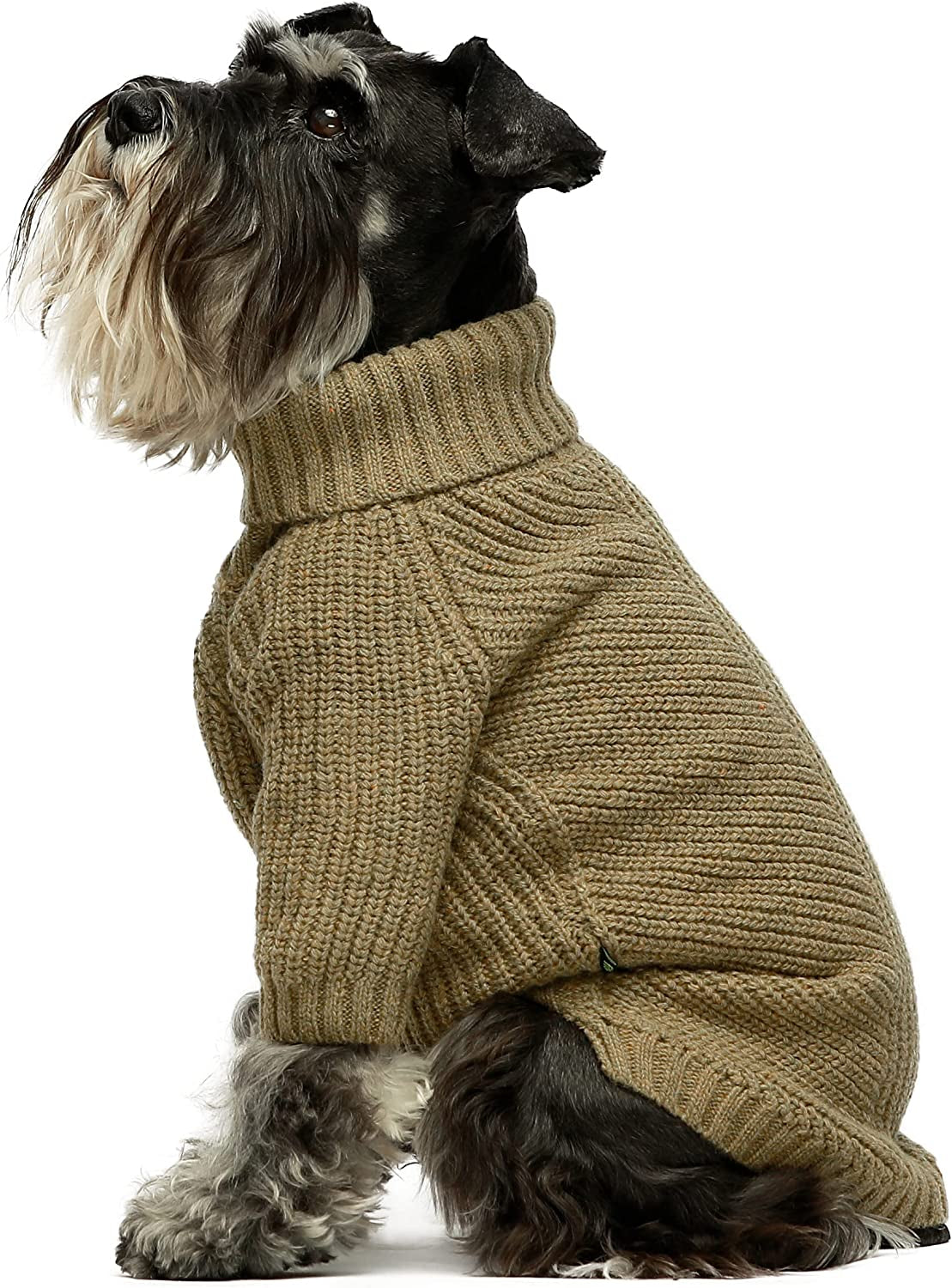 Fitwarm Dog Turtleneck Sweater, Thermal Knitted Pet Coat, Dog Winter Clothes for Small Dogs, Cat Apparel, Heather Grey, Small Animals & Pet Supplies > Pet Supplies > Dog Supplies > Dog Apparel Fitwarm Sage Green L 