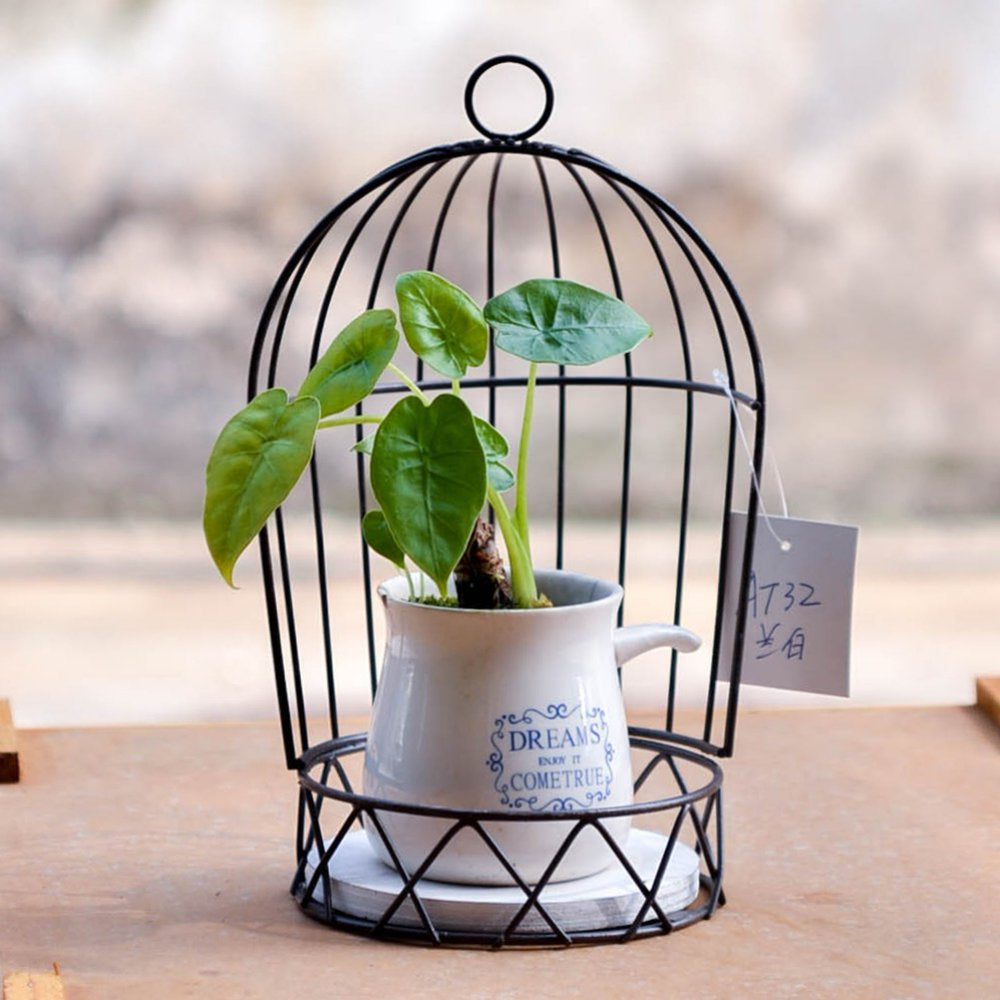 Retro Nordic Style Birdcage Hanging Flower Stand Shelf Iron Balcony Bird Cage Cage Animals & Pet Supplies > Pet Supplies > Bird Supplies > Bird Cages & Stands VB1562   