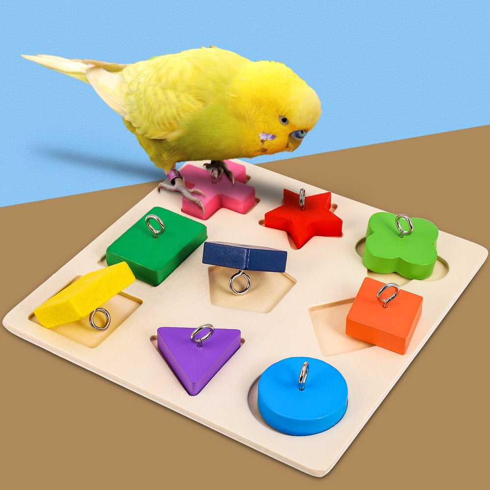 HEQUSIGNS Bird Parakeets Swing Toys Set, 5Pcs Bird Toys Set Hanging Bell Swing, Skateboard, Basketball Toy, Stacking Toy and Small Sepak Takraw for Budgerigar, Love Birds, Finches Animals & Pet Supplies > Pet Supplies > Bird Supplies > Bird Toys HEQUSIGNS   