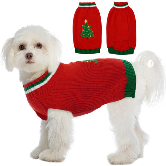 ROZKITCH Dog Sweater Christamas Tree Holiday New Year Pet Clothe Dog Costume Apparel Warm Winter Classic Pet Coat for Cat Dog Puppy Kitten Animals & Pet Supplies > Pet Supplies > Dog Supplies > Dog Apparel ROZKITCH XXL  