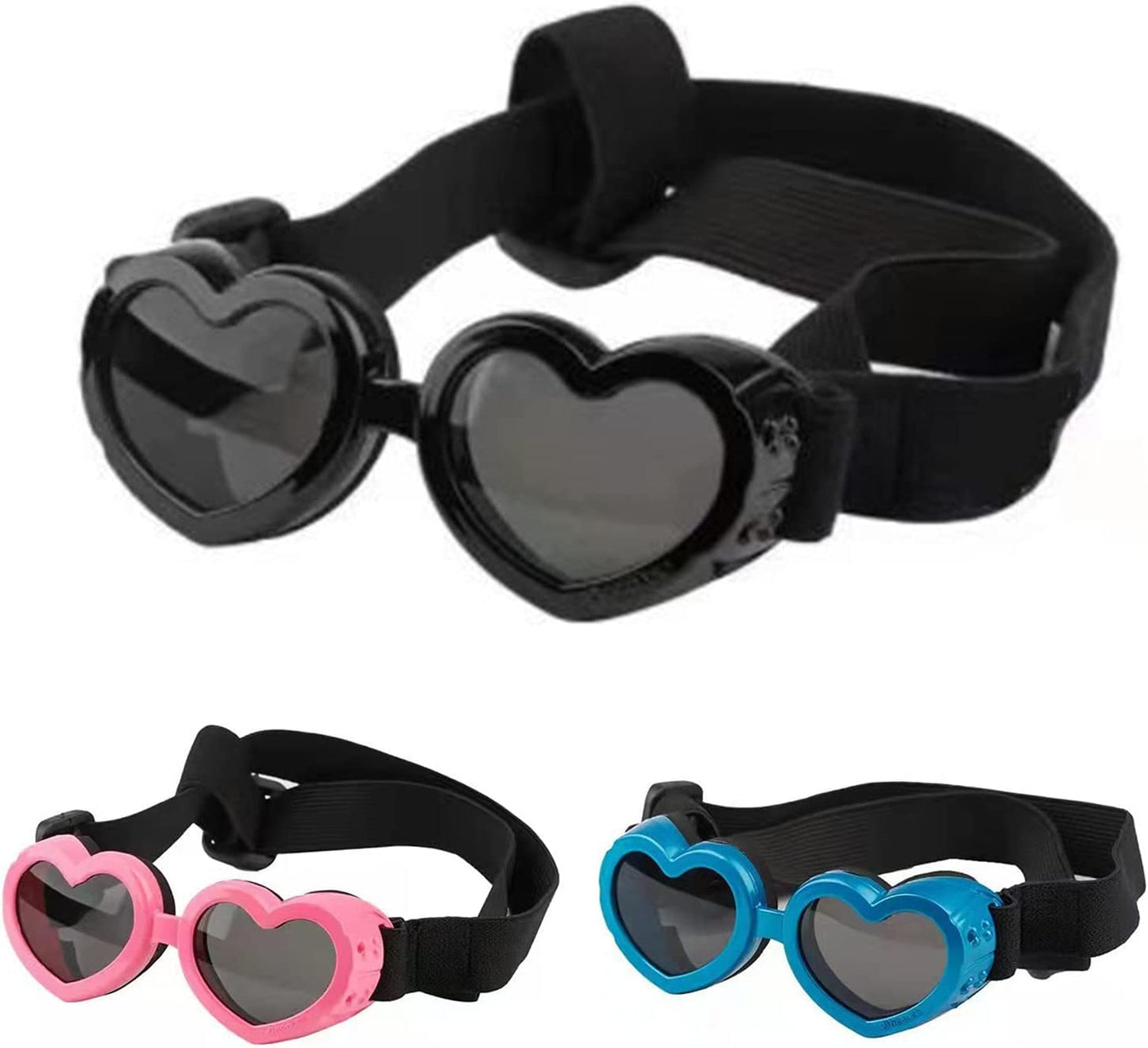 Lamphle Pet Eyewear Exquisite Shape Ultra-Light No Odor Love-Heart Shaped Doggy Sunglasses Pet Goggles Birthday Gift Pink Animals & Pet Supplies > Pet Supplies > Dog Supplies > Dog Apparel lamphle   