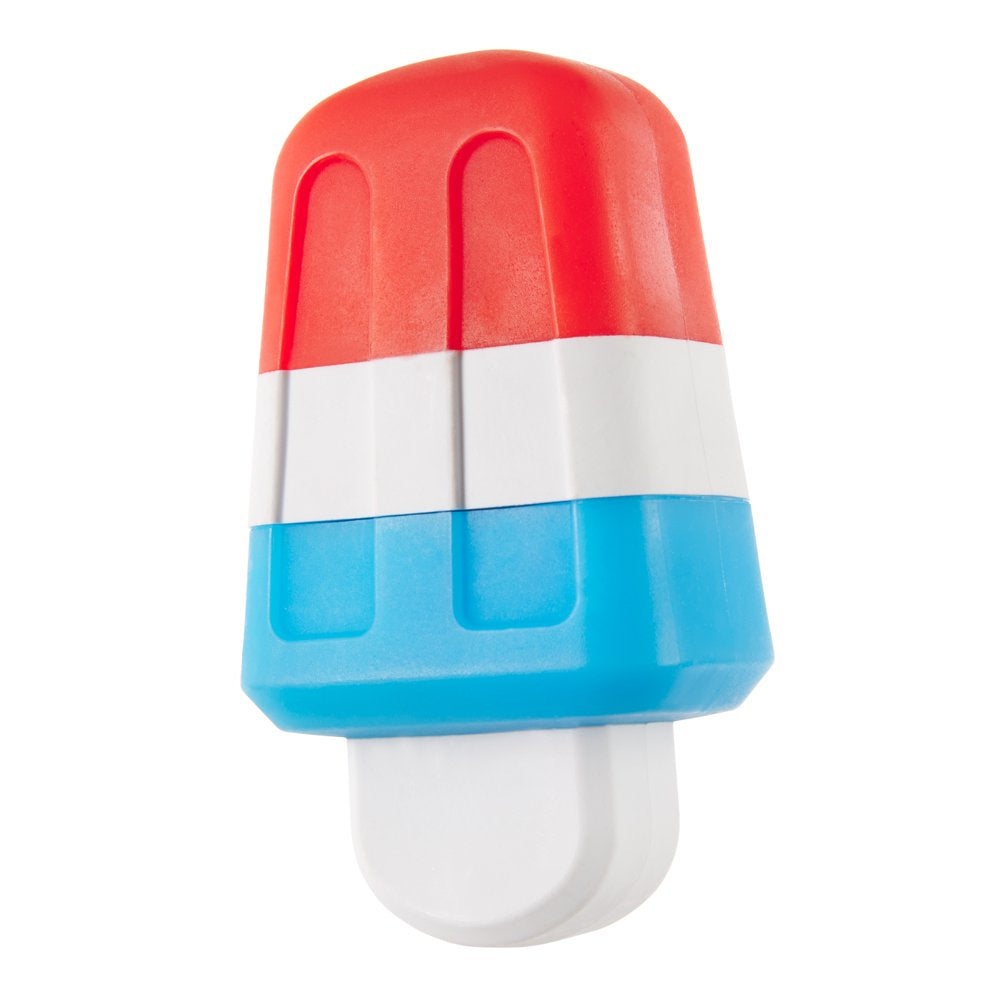BARK Red White & Chew Pupsicle Super Chewer - Yankee Doodle Dog Toy, Vanilla Mint Scented, Small Dogs
