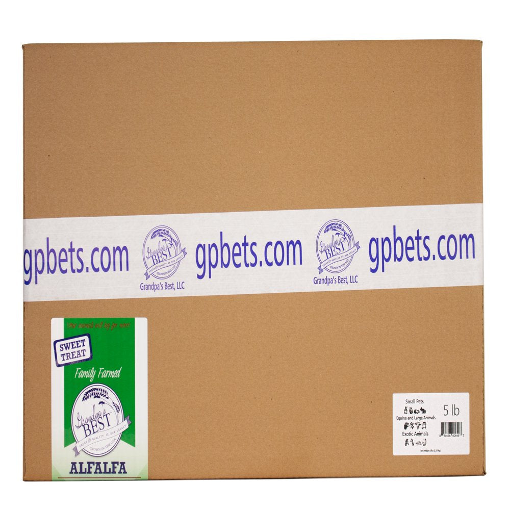 Grandpa'S Best Alfalfa Hay 5Lb Loose Boxed Hay for Small Animals Animals & Pet Supplies > Pet Supplies > Small Animal Supplies > Small Animal Food Grandpa's Best   