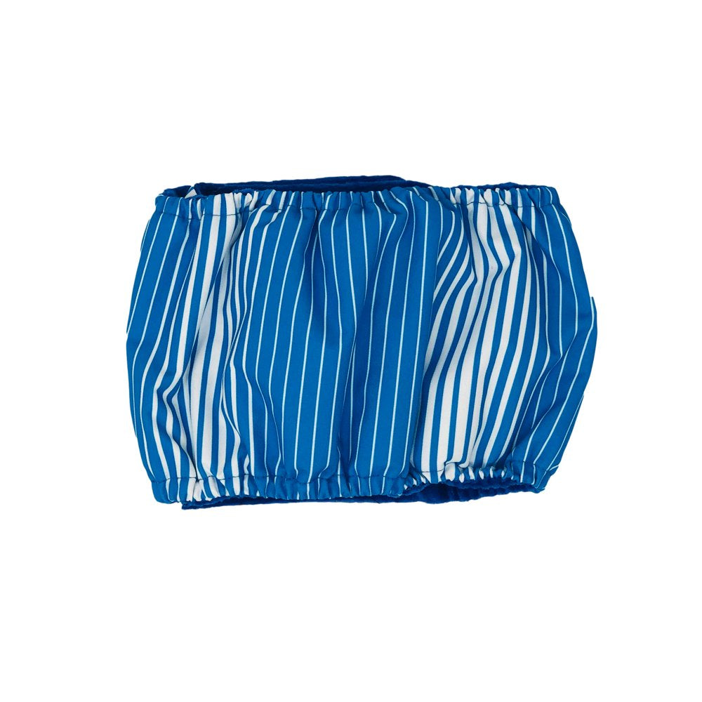 Barkertime Blue Stripes Premium Waterproof Washable Dog Belly Band Male Wrap - Made in USA Animals & Pet Supplies > Pet Supplies > Dog Supplies > Dog Diaper Pads & Liners Barkertime   